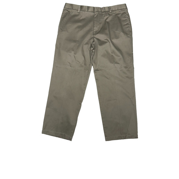 Dockers D3 Signature Khaki Mens 40x30 Classic Straight Leg Brown Pant Flat Front - Picture 1 of 7